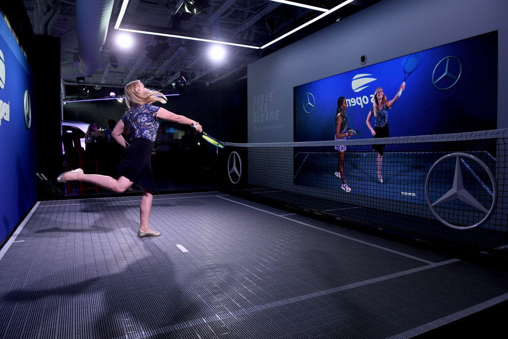 Metaverse and sports, Mercedes-Benz and tennis collaboration.