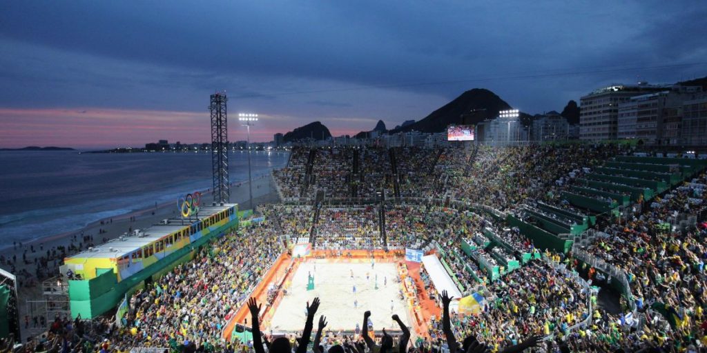 Beach volleyball arena at the Olympic Games in Rio 2016